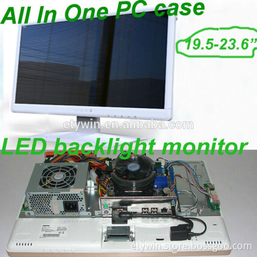 Wall mount all in one pc built-in all in one computer case 19.5"LED backlight monitor desktop computer without CPU
